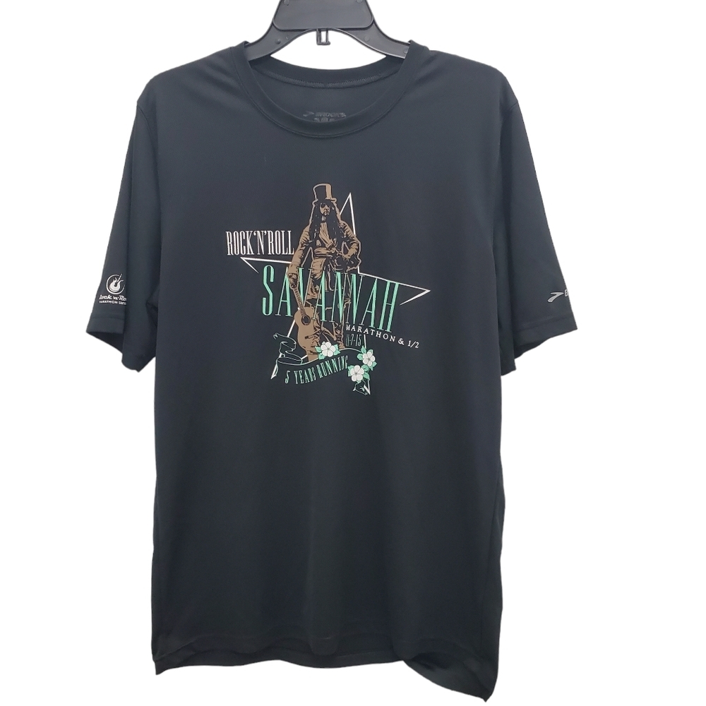 Brooks Rock N Roll Savannah‎ Marathon 2015 Breathable Double Side Shirt Men's XL